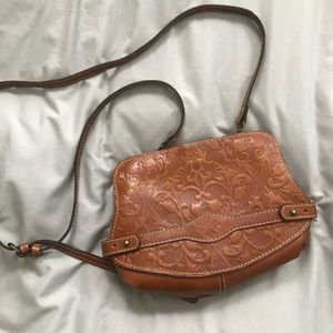 Brown leather satchel!